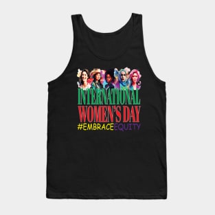 International Women's Day #EmbraceEquity Peace Equity Tank Top